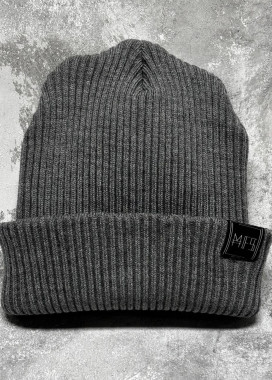 Шапка біні з широким відворотом сіра MFS Изображение Шапка біні з широким відворотом сіра MFS