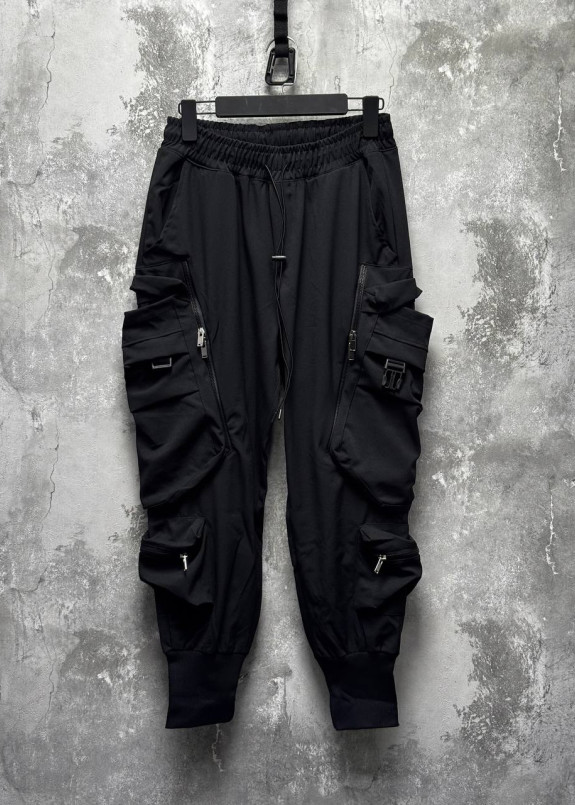 Джогери карго на манжетах чорні з карманами і застібками MFStore Изображение Джогери карго на манжетах чорні з карманами і застібками MFStore