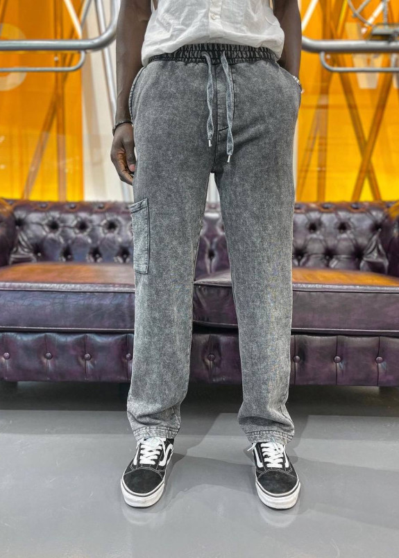 Стильні виварені прямі штани сірі MFStore Изображение Стильні виварені прямі штани сірі MFStore