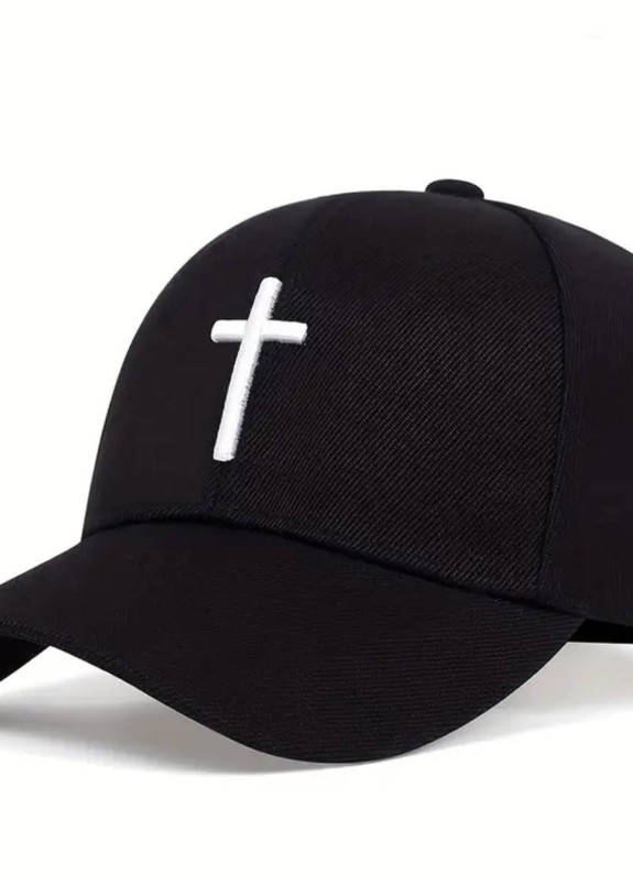 Бавовняна бейсболка з білою вишивкою чорна MFStore Изображение Бавовняна бейсболка з білою вишивкою чорна MFStore