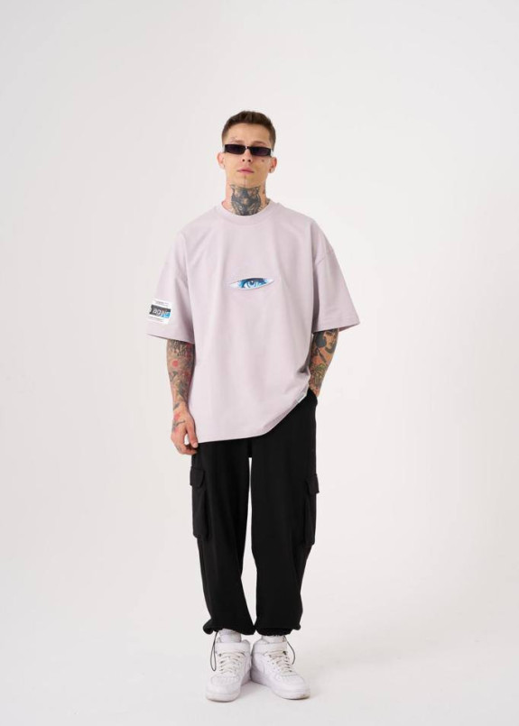 Футболка оверсайз з оком на грудях ніжно-рожева MFStore Изображение Футболка оверсайз з оком на грудях ніжно-рожева MFStore