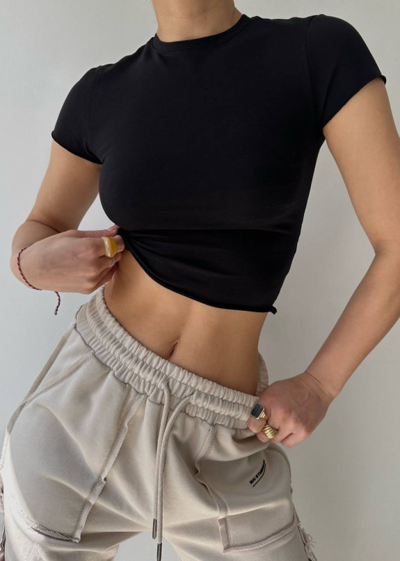 Футболка-топ жіночий чорна MFStore Изображение Футболка-топ жіночий чорна MFStore