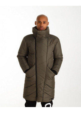 Пуховик мужской с высоким горлом зеленый Изображение Пуховик мужской с высоким горлом зеленый