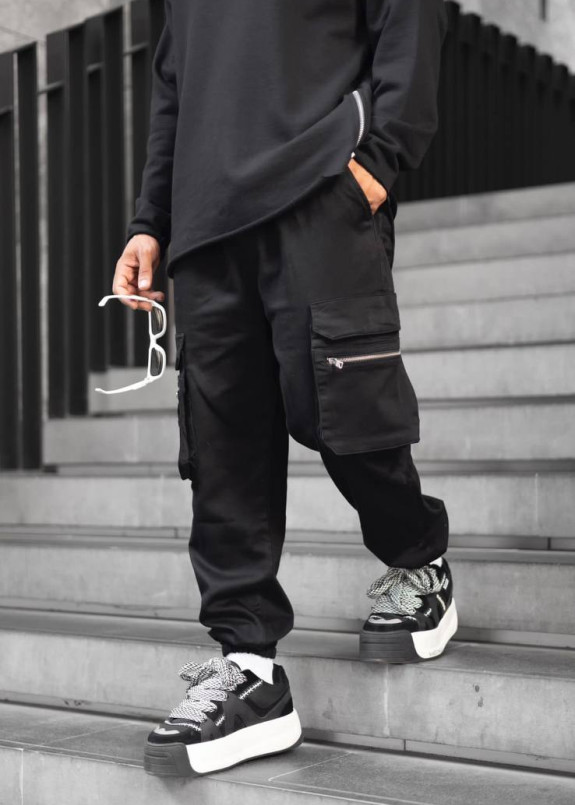 Стильні карго джоггери чорні MFStore Изображение Стильні карго джоггери чорні MFStore