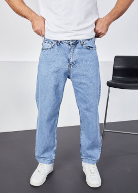 Джинси прямі з липучками знизу блакитні MFStore Изображение Джинси прямі з липучками знизу блакитні MFStore
