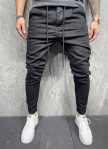 Изображение Узкие джинсы мужские со шнурками черные MFStore