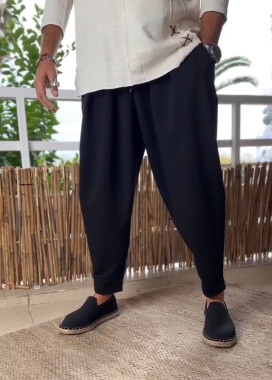 Стильні штани чорні вільного крою MFStore Изображение Стильні штани чорні вільного крою MFStore