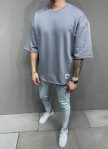 Футболка oversize з необробленими краями сіра MFStore Изображение Футболка oversize з необробленими краями сіра MFStore