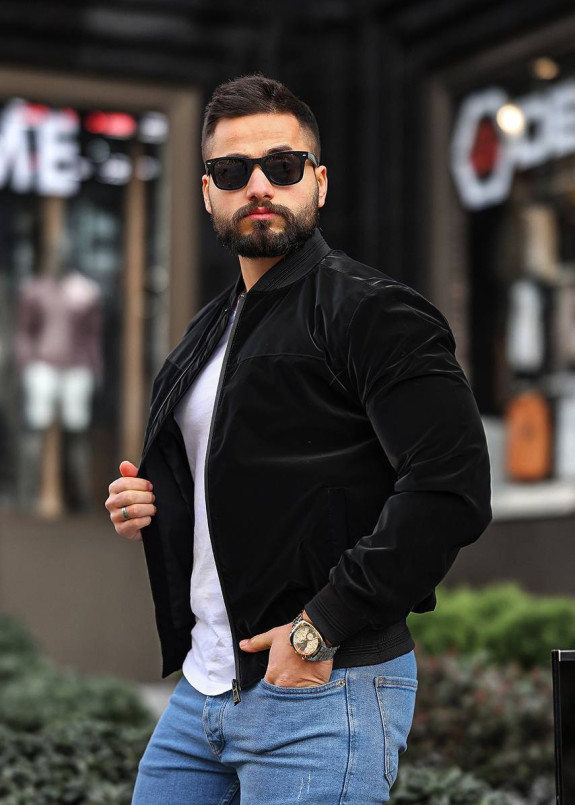 Вітровка-бомбер чорний MFStore Изображение Вітровка-бомбер чорний MFStore