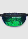 Поясная сумка бананка с зелеными блестящими пайетками Radio Cat Изображение Поясная сумка бананка с зелеными блестящими пайетками Radio Cat