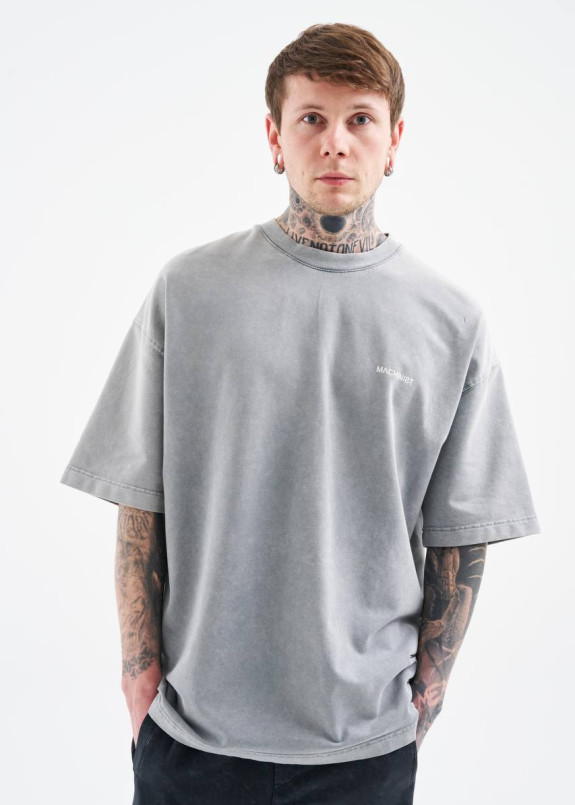Футболка вільного крою виварена світло-сіра MFStore Изображение Футболка вільного крою виварена світло-сіра MFStore