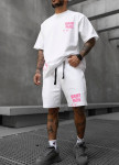 Костюм літній оверсайз з текстом білий MFStore Изображение Костюм літній оверсайз з текстом білий MFStore
