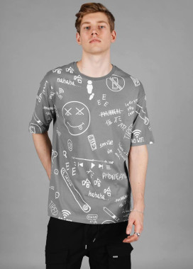 Футболка smile серая MFStore Изображение Футболка smile серая MFStore