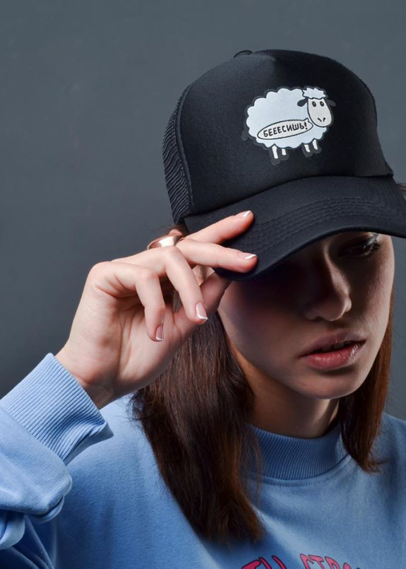 Кепка черная Барашек Изображение Кепка черная Барашек