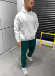 Изображение Оверсайз худи с капюшоном и карманом спереди белое MFStore