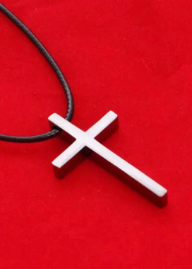 Изображение Намисто з підвіскою у вигляді хреста хром MFStore
