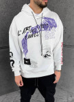 Худи оверсайз с разноцветными принтами белый MFStore Изображение Худи оверсайз с разноцветными принтами белый MFStore