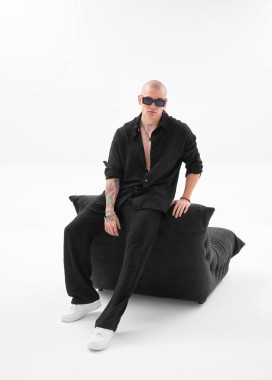 Костюм вільного крою з рубашкою чорний MFStore Изображение Костюм вільного крою з рубашкою чорний MFStore