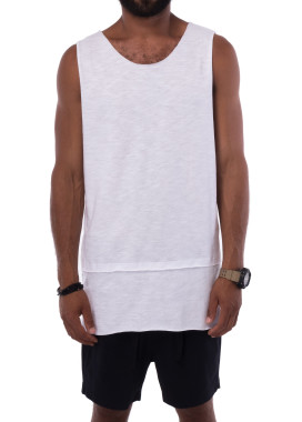 Удлиненная белая майка MOTE Lut Изображение Удлиненная белая майка MOTE Lut