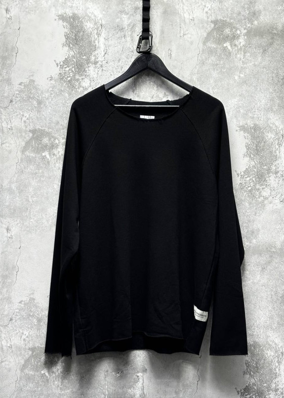 Лонгслів оверсайз з необробленим краєм чорний MFStore Изображение Лонгслів оверсайз з необробленим краєм чорний MFStore