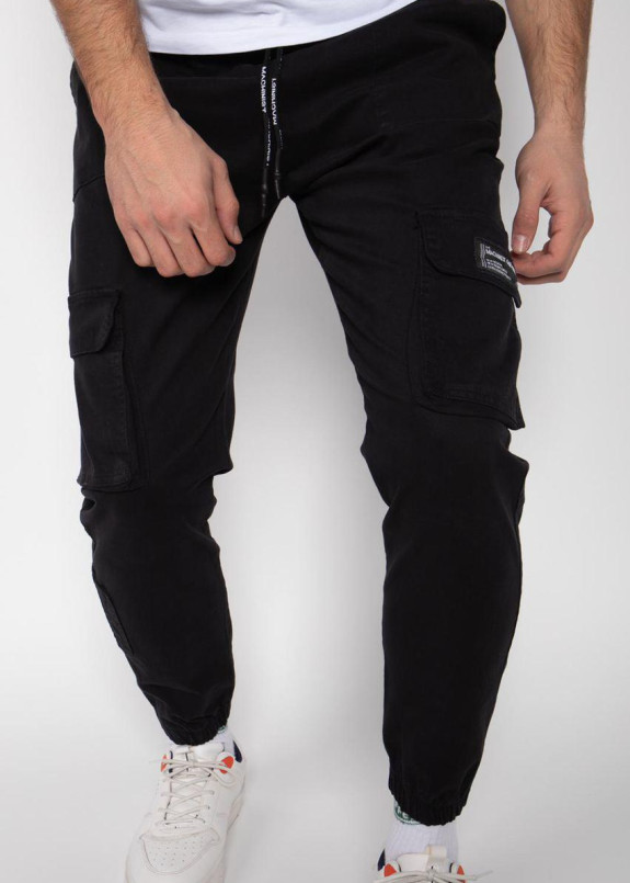 Брюки спортивные с накладными карманами и лого на них MFStore Изображение Брюки спортивные с накладными карманами и лого на них MFStore