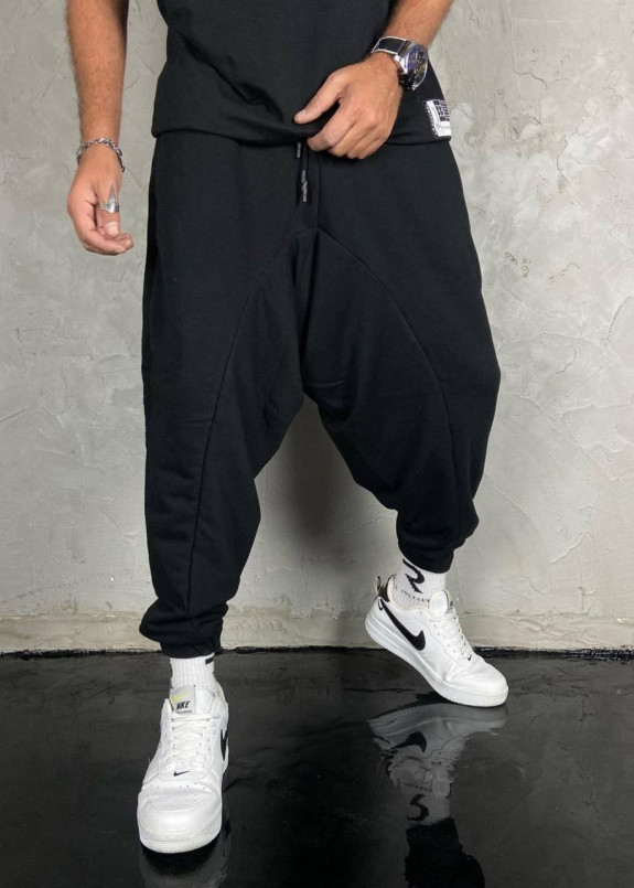 Стильні штани вільного крою галіфе чорні MFStore Изображение Стильні штани вільного крою галіфе чорні MFStore