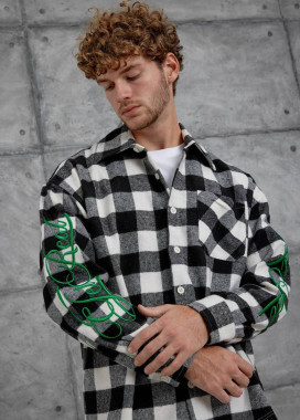 Сорочка стильна вільного крою з вишивкою на рукавах MFStore Изображение Сорочка стильна вільного крою з вишивкою на рукавах MFStore