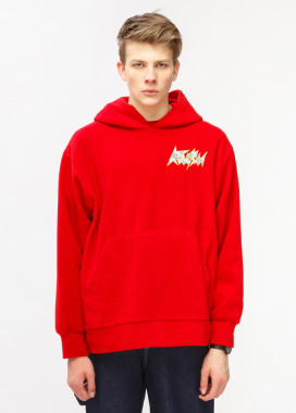 Худи красное с маленьким лого Изображение Худи красное с маленьким лого