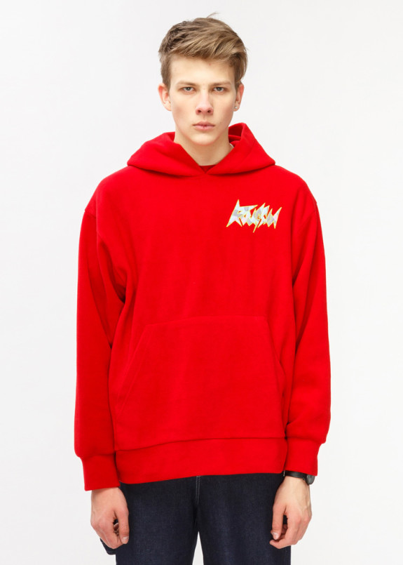 Худи красное с маленьким лого Изображение Худи красное с маленьким лого