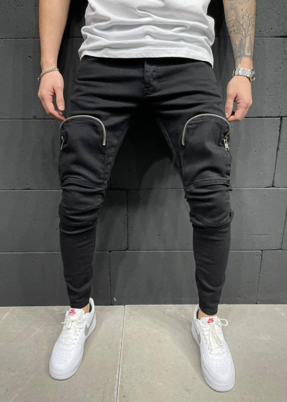 Джинсы с карманами и молниями на них MFStore Изображение Джинсы с карманами и молниями на них MFStore