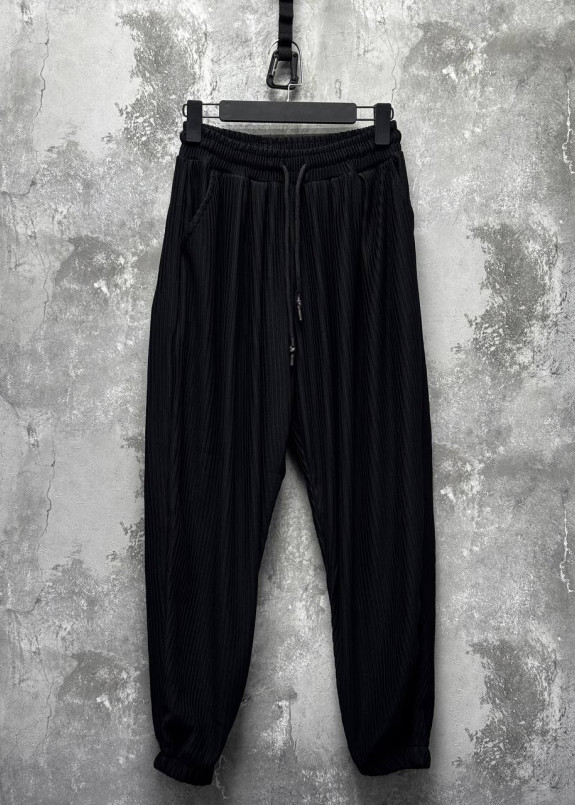 Штани вільного крою чорні у смужку MFStore Изображение Штани вільного крою чорні у смужку MFStore