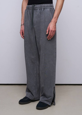 Стильні штани вільного крою з блискавками знизу сірі MFStore Изображение Стильні штани вільного крою з блискавками знизу сірі MFStore