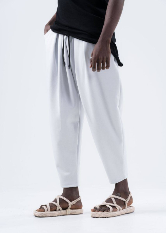 Штани вільного крою білого кольору MFStore Изображение Штани вільного крою білого кольору MFStore