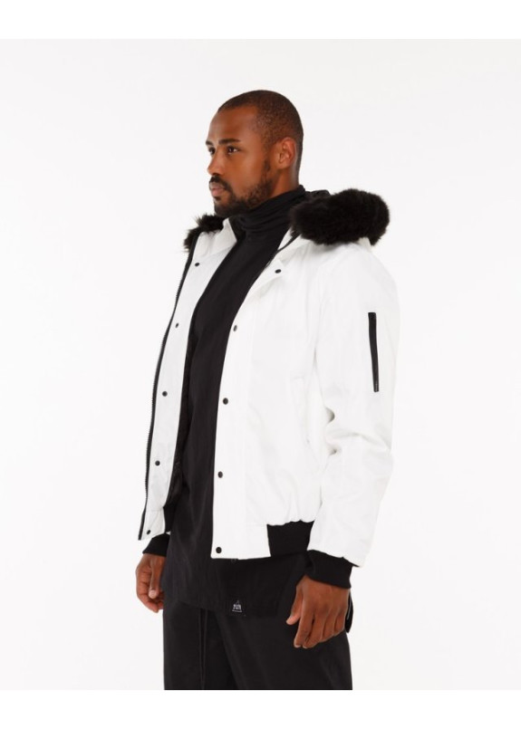 Куртка мужская с капюшоном белая Изображение Куртка мужская с капюшоном белая