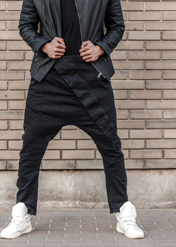 Джинсы галифе с косой вставкой Mfstore Изображение Джинсы галифе с косой вставкой Mfstore