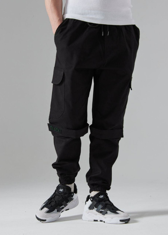 Штани карго чоловічі на застібках чорні MFStore Изображение Штани карго чоловічі на застібках чорні MFStore