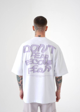 Футболка оверсайз з текстом dont біла MFStore Изображение Футболка оверсайз з текстом dont біла MFStore