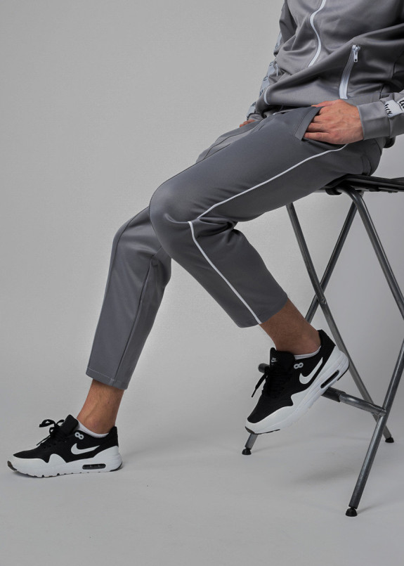 Спортивные штаны мужские серые Кейдж Tur streetwear Изображение Спортивные штаны мужские серые Кейдж Tur streetwear