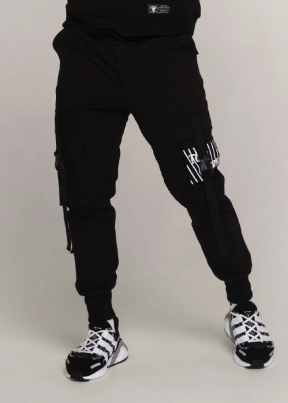 Карго штаны мужские черные Ёсида Изображение Карго штаны мужские черные Ёсида