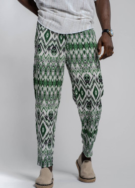 Штани вільного крою із зеленим малюнком MFStore Изображение Штани вільного крою із зеленим малюнком MFStore