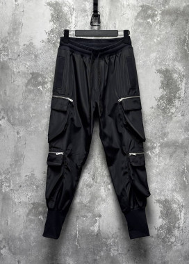 Джогери карго на манжетах чорні з накладними карманами MFStore Изображение Джогери карго на манжетах чорні з накладними карманами MFStore