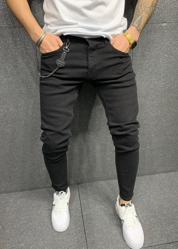 Джинсы classic с цепочкой и лого на них MFStore Изображение Джинсы classic с цепочкой и лого на них MFStore