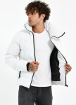 Изображение Куртка белая укороченная с матовой черной молнией MFStore