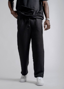 Брюки вільного крою прямі чорні MFStore Изображение Брюки вільного крою прямі чорні MFStore