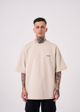 Футболка оверсайз базова бежева MFStore Изображение Футболка оверсайз базова бежева MFStore