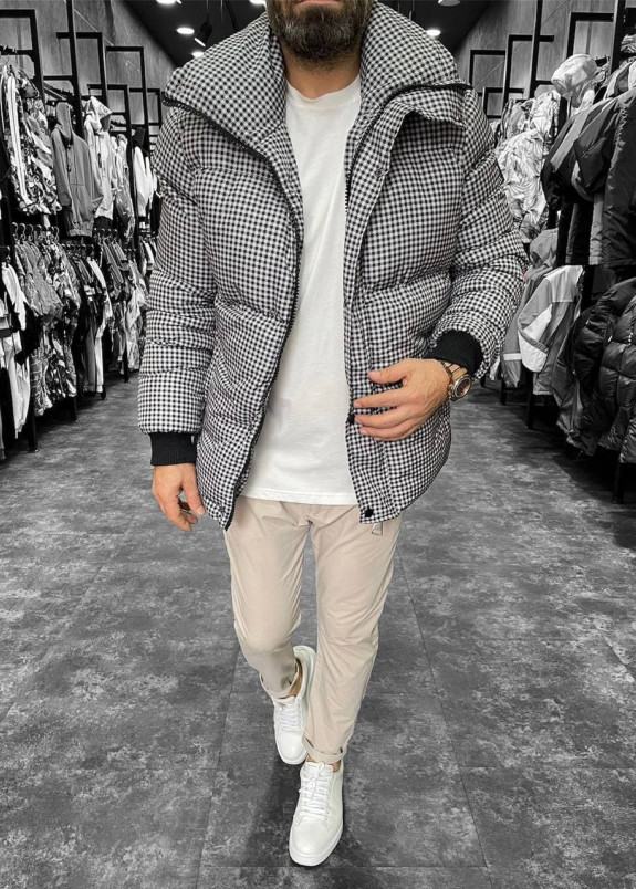 Куртка с высоким воротом клетчатая MFStore Изображение Куртка с высоким воротом клетчатая MFStore