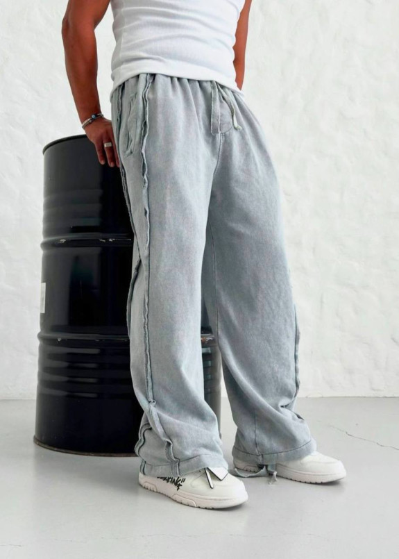 Штани дизайнерські прямі світло-сірі MFStore Изображение Штани дизайнерські прямі світло-сірі MFStore