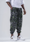 Стильні штани вільного крою галіфе з малюнками чорні MFStore Изображение Стильні штани вільного крою галіфе з малюнками чорні MFStore