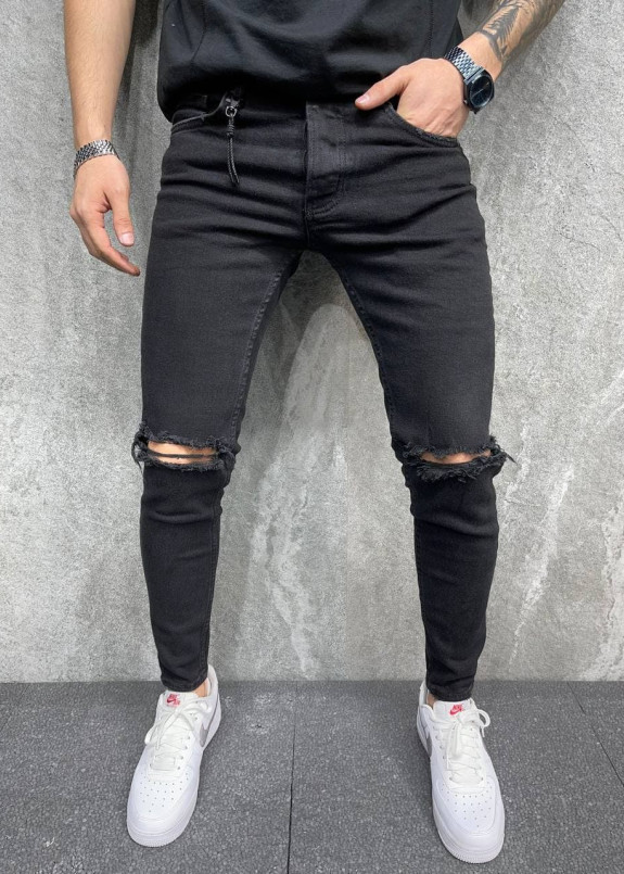 Джинсы с дырками на коленях MFStore Изображение Джинсы с дырками на коленях MFStore