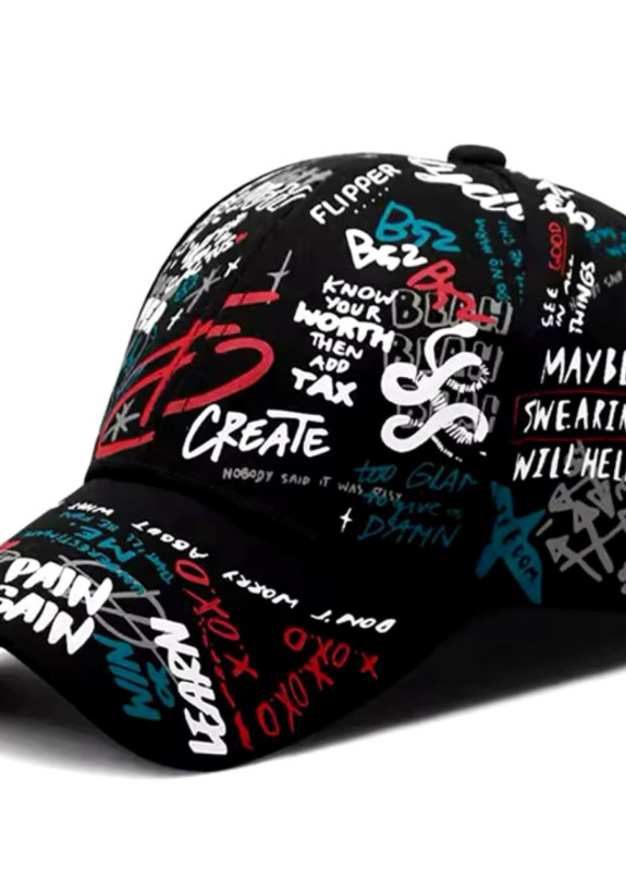 Кепка з написом графіті чорна MFStore Изображение Кепка з написом графіті чорна MFStore